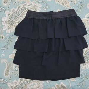 Elegant Black Tiered Skirt